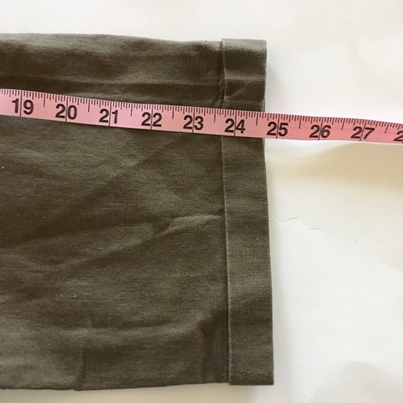 Kut from the Kloth Linen Blend Drawstring Wide Leg Ankle Pants Sz 8 Dark Olive - Picture 16 of 16